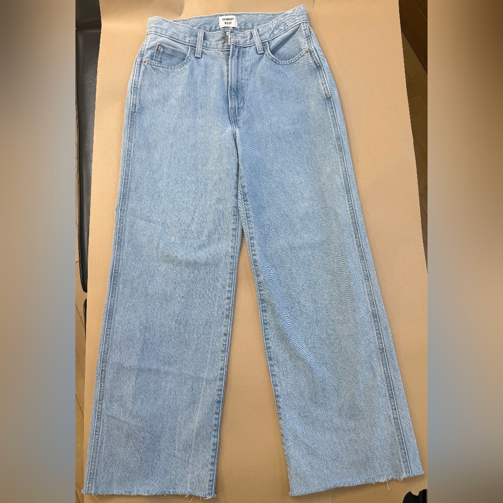 Sunday Best Light Blue Wide Leg Jeans